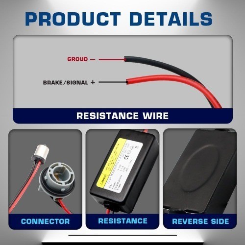 2pcs 1156 BA15S Canbus Decoder Turn Signal Light Lamp Anti Flicker Harness Load