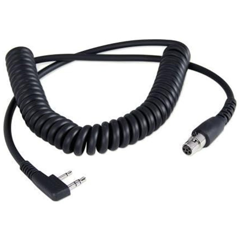 New 2-Pin to 5-Pin Headset Coil Cord Cable For Rugged Radios RH-5R RH-16C RH-5SL