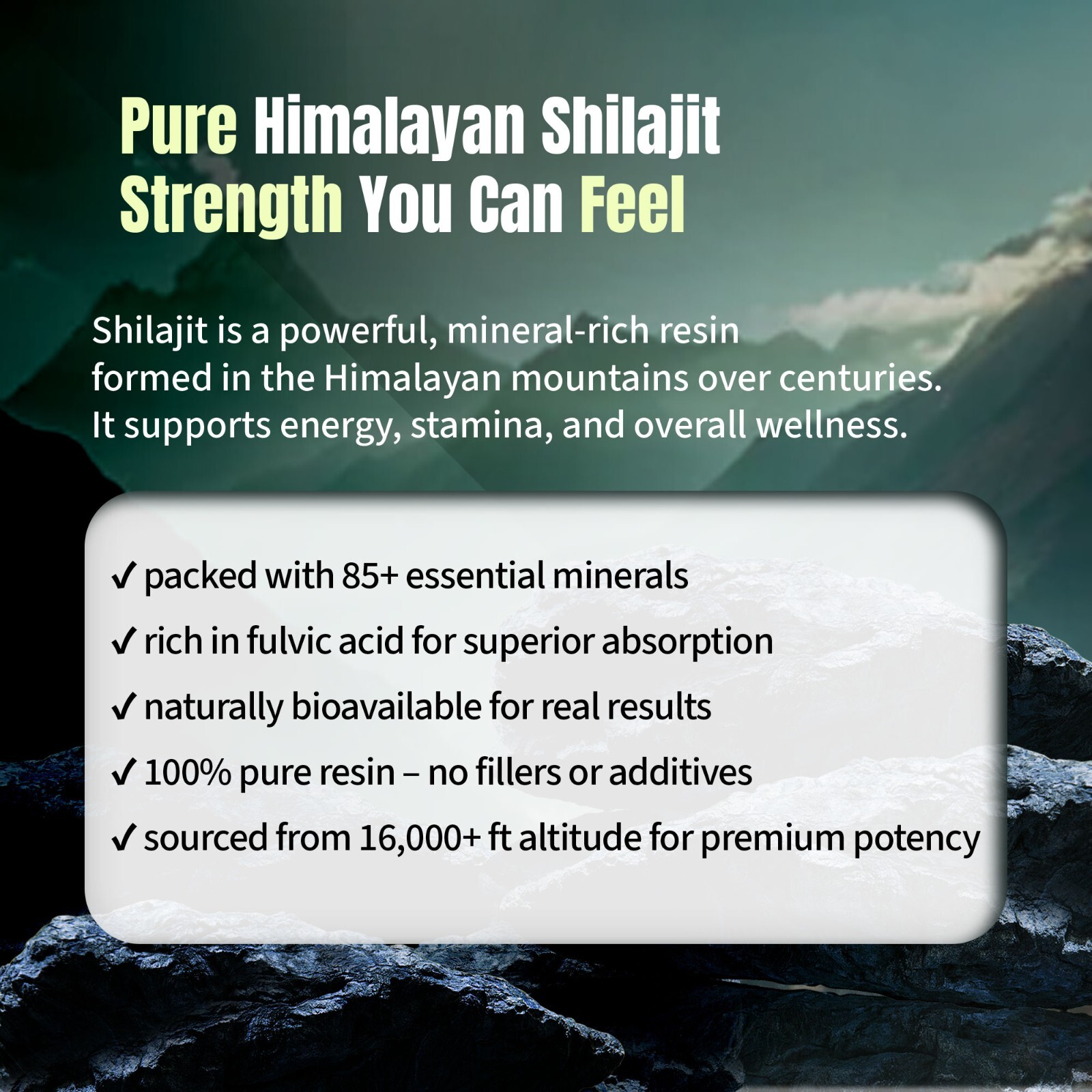 Himalayan Shilajit Paste – Resin Complex 50g – Natural Fulvic Acid Supplement