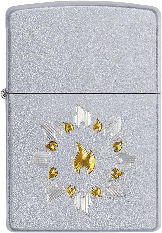 Zippo 21192 Ring of Fire Satin Chrome