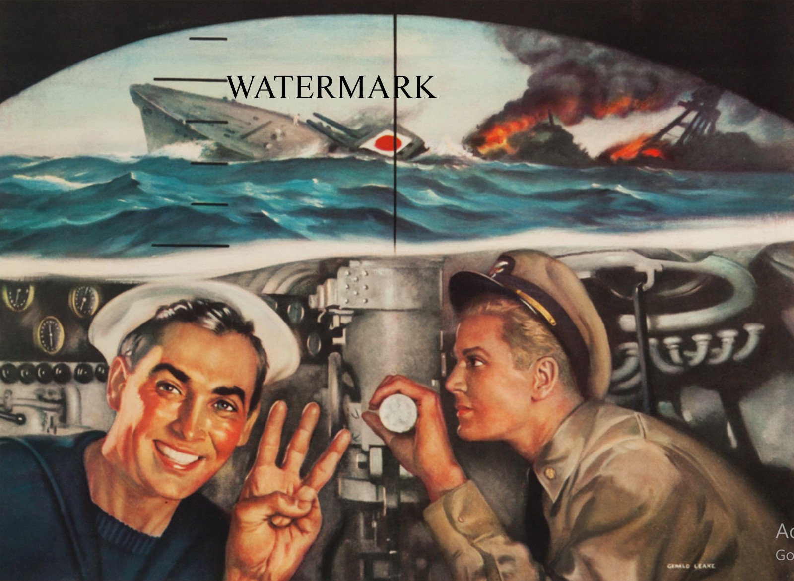 USS Electric Boat Co Poster  Submarine Torpedoes Ship Periscope WWII 1944 24x30