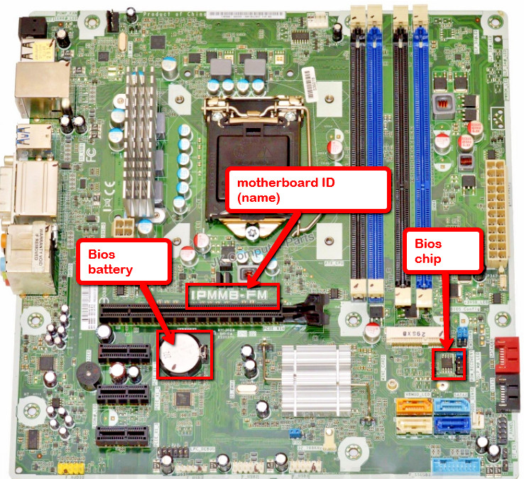 BIOS chip for HP Pavilion HPE h9-1xxx Phoenix PC MB: IPMMB-FM Formosa