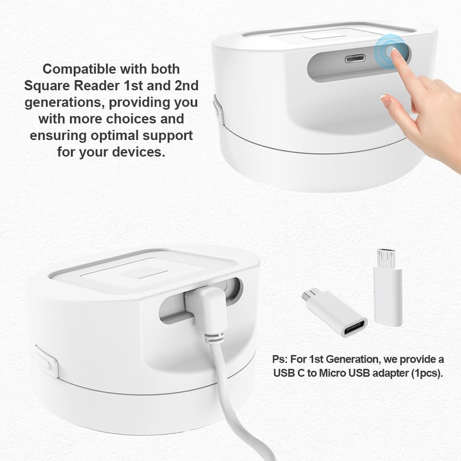Dock for Square Reader - Compatible with 1st and 2nd Generation Square Reader...