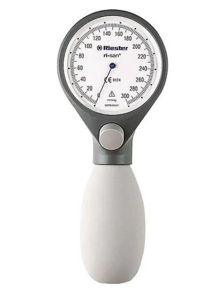 Riester Ri-San LF1512 Palm Blood Pressure Cuff Aneroid Sphygmomanometer Grey NEW