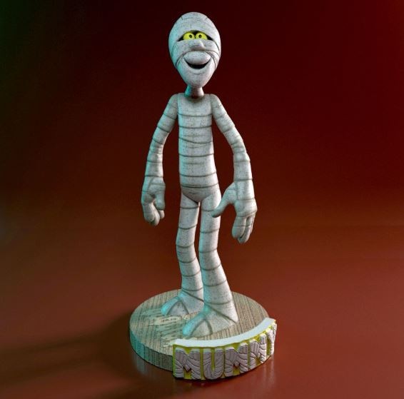 UNPAINTED Groovie Groovy Goulies Mummy 3D Printed Model Kit UW