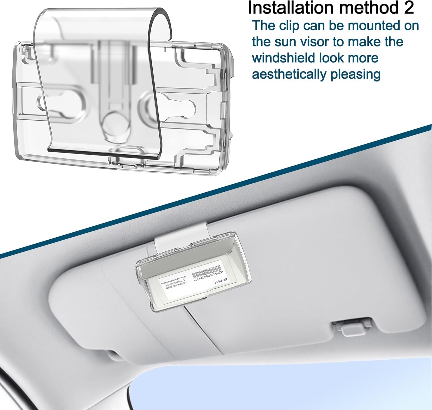 2024 Upgraded EZ-Pass Holder - Strong Suction Cup Mount for Transparent