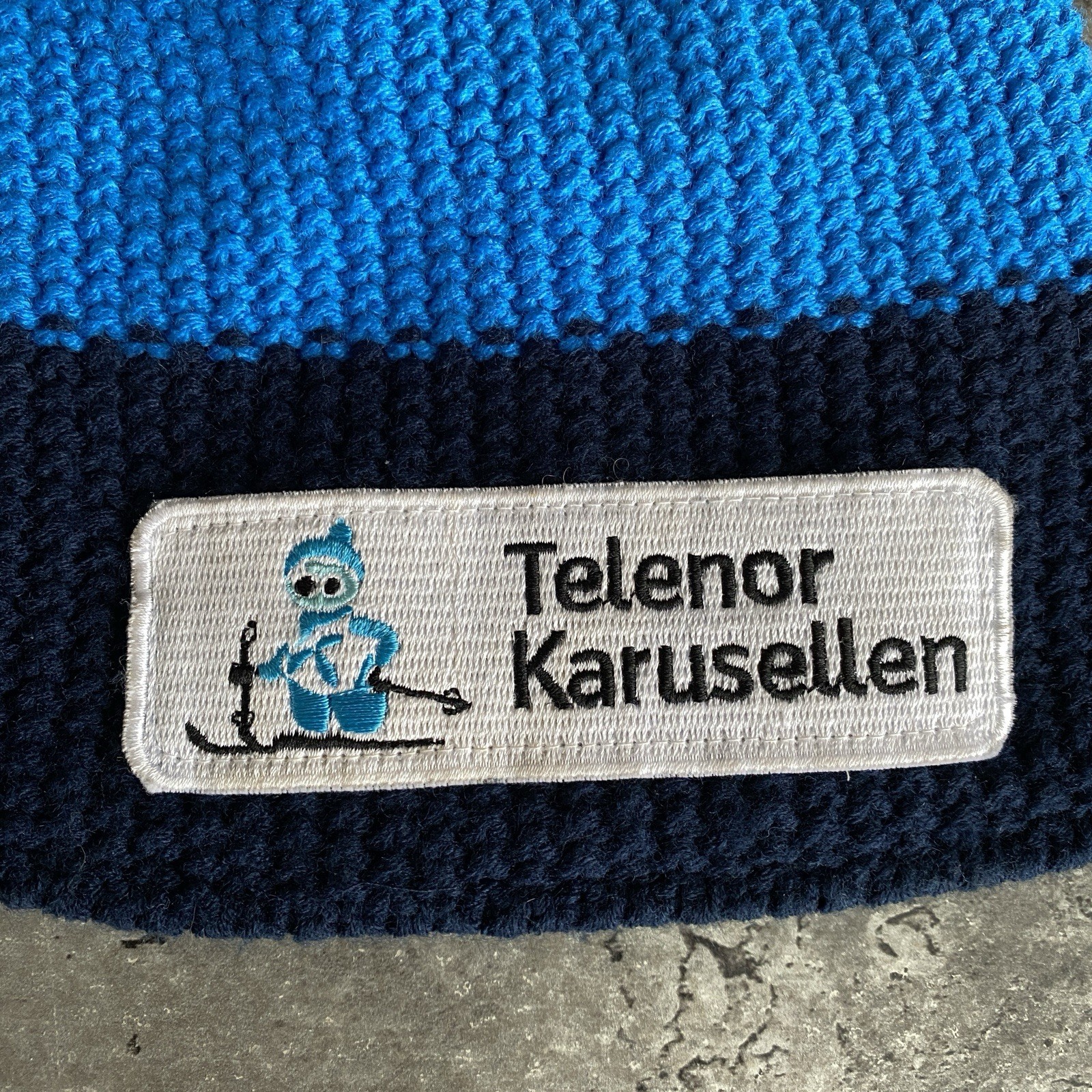 Super-Grei Norges Skiforbund Beanie Blue Ski Hat Fleece Lined One Size