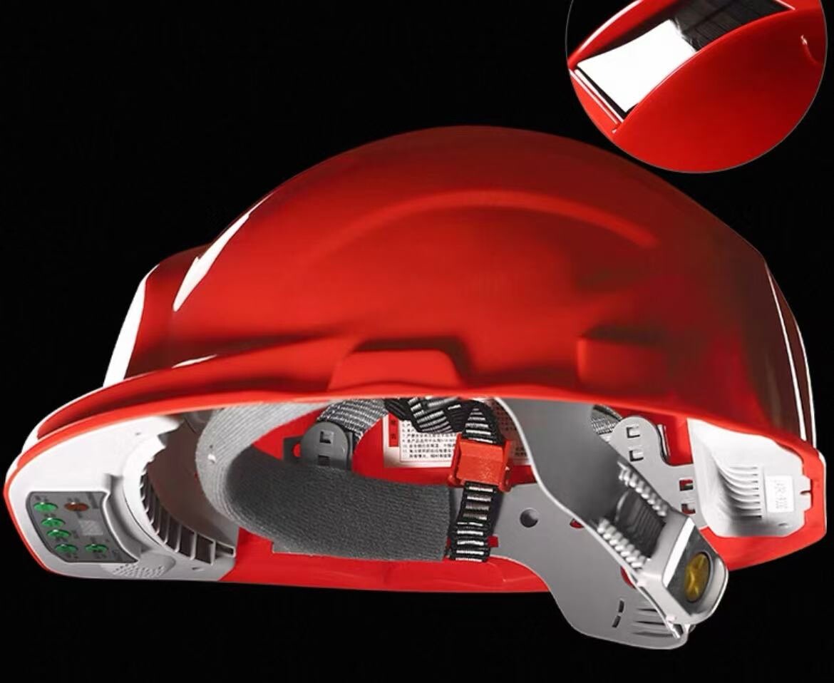 Solar-Powered Hard Hat Helmet with Air Conditioning, Fans, & Bluetooth
