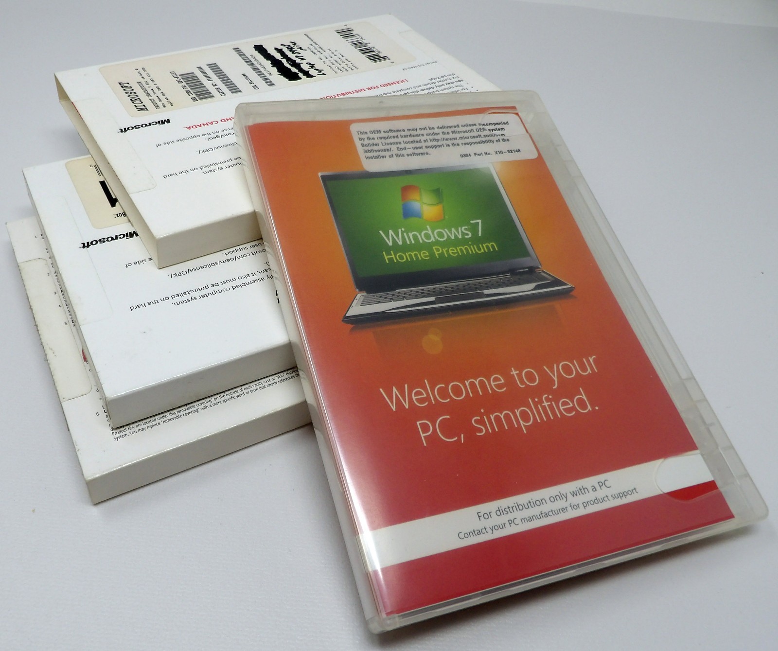 Microsoft Windows 7 Home Premium SP1 64-bit OEM Software Disc & COA Key