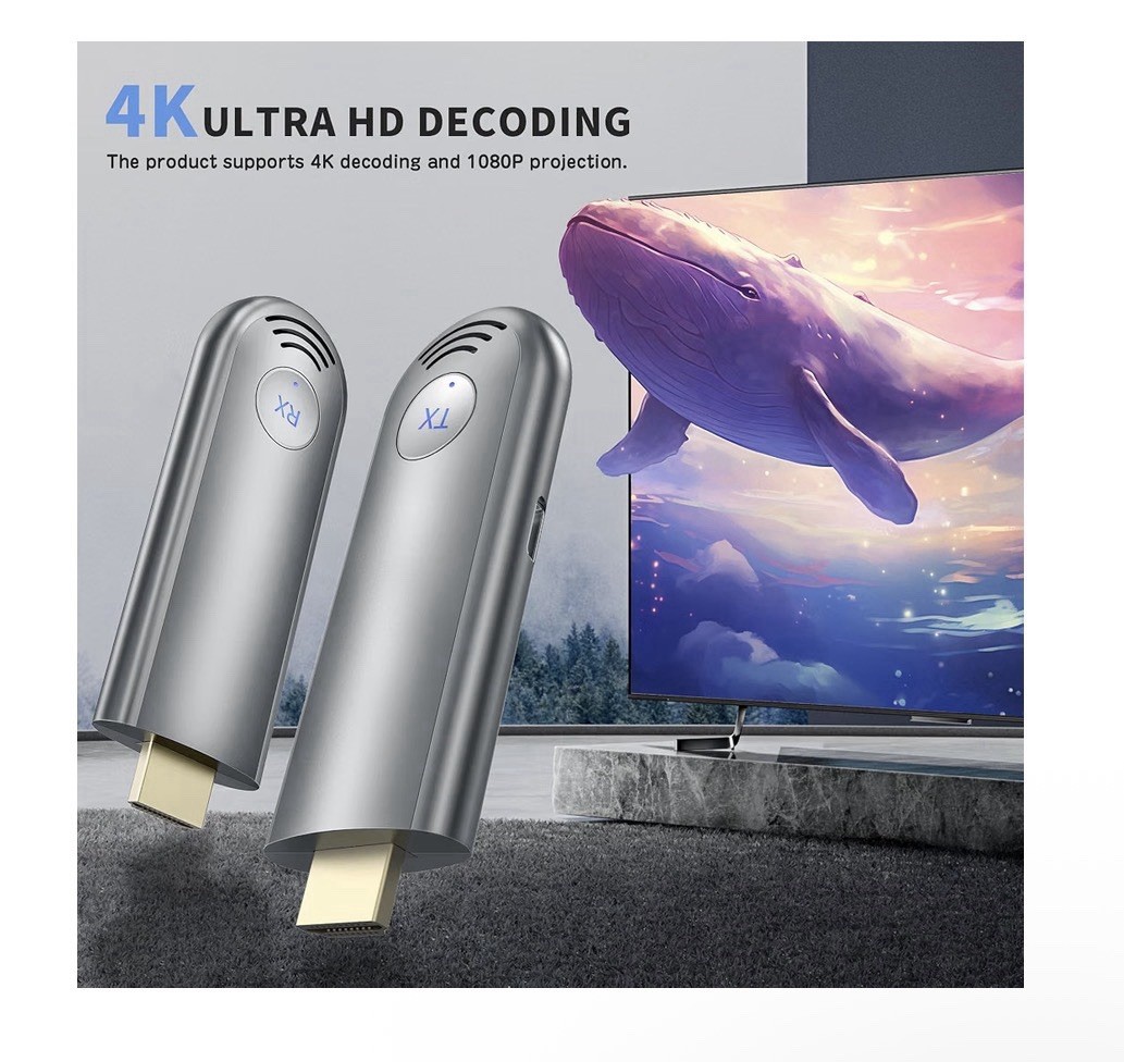 TPUFO TR30 Wireless HDMI Transmitter & Receiver 2.4G/5G Screen Mirroring