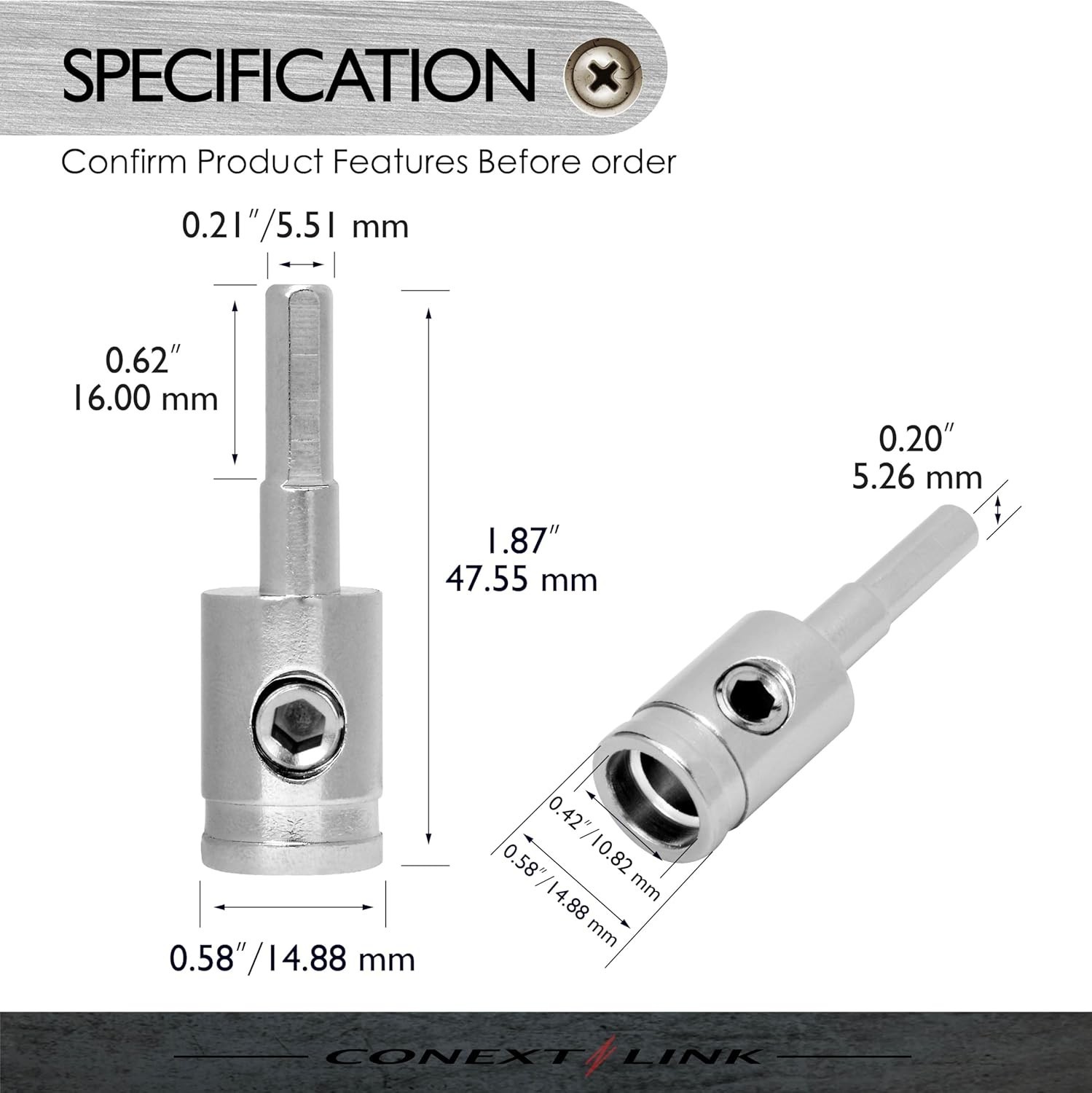 Quality Alloy Brass Wire Reducer 2-Pack - Non-Insulated Connection Solution