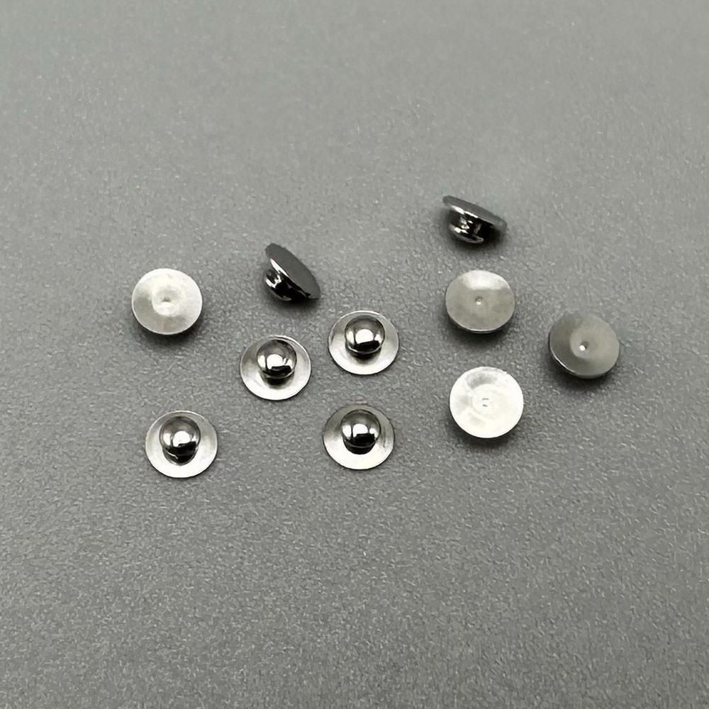 10Pcs Dental Orthodontic Lingual Buttons Weldable Round Metal Plain Base Button