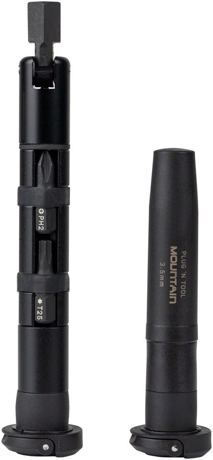 Topeak Plug'n Tool Mountain Multi-Tool with Hidden Handlebar End Storage &