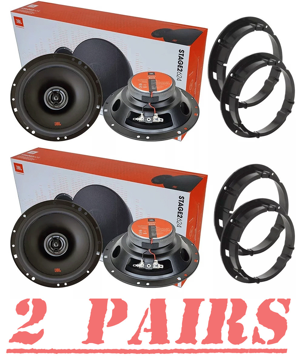 JBL Stage2 6.5" Front & Rear Car Replacement Speakers for 1998-2013 Volkswagen