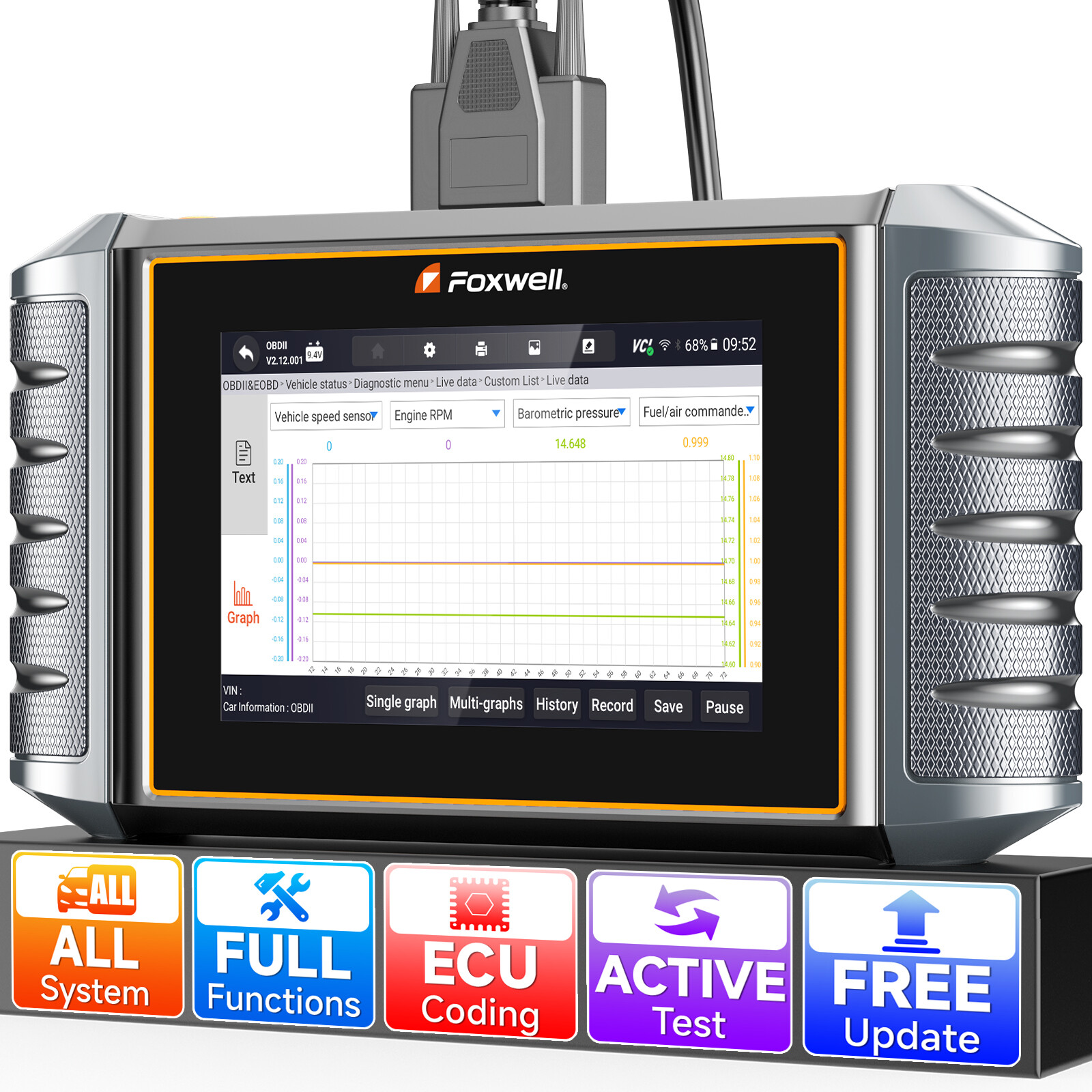 For Ford All System Bidirectional Car Scanner Diagnostic SAS Injector Coding