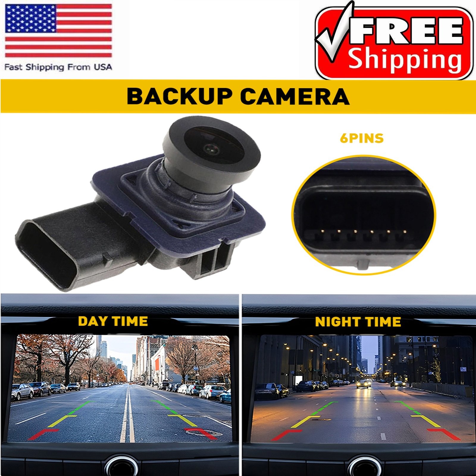 Rear View Reversing Backup Camera Replace For Ford Edge 2011-2014 Dt4T-19G490-Ab