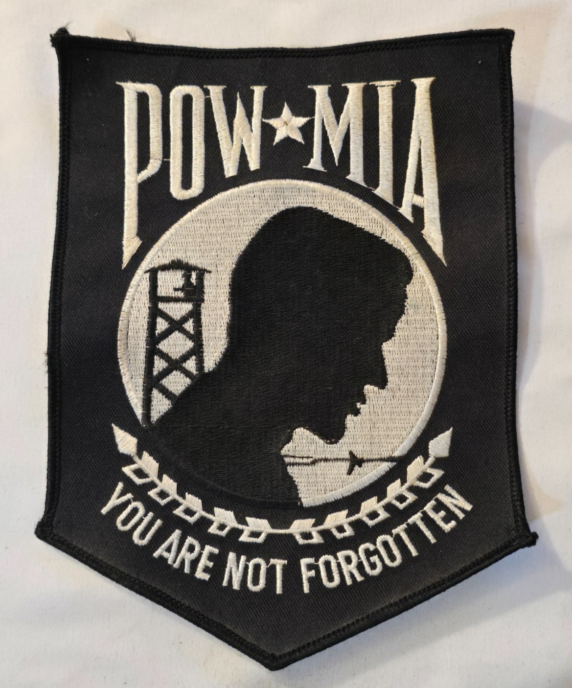 Large POW MIA You Are Not Forgotten Motorcycle Jacket Vest Patch