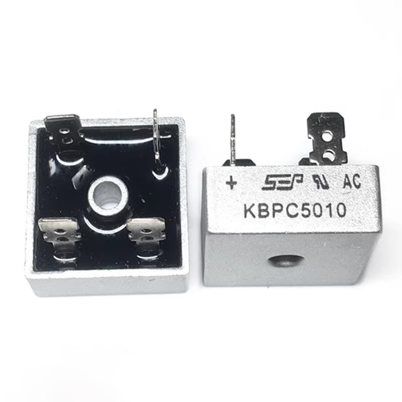 5/10PCS Metal Case Single Phase Diode Bridge Rectifier KBPC5010 1000V 50A
