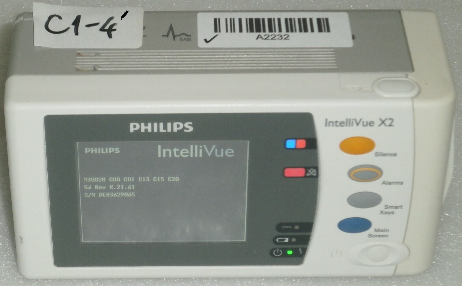 Philips IntelliVue Intelli Vue X2 Vital Sign Patient Monitor M3002A Rev K