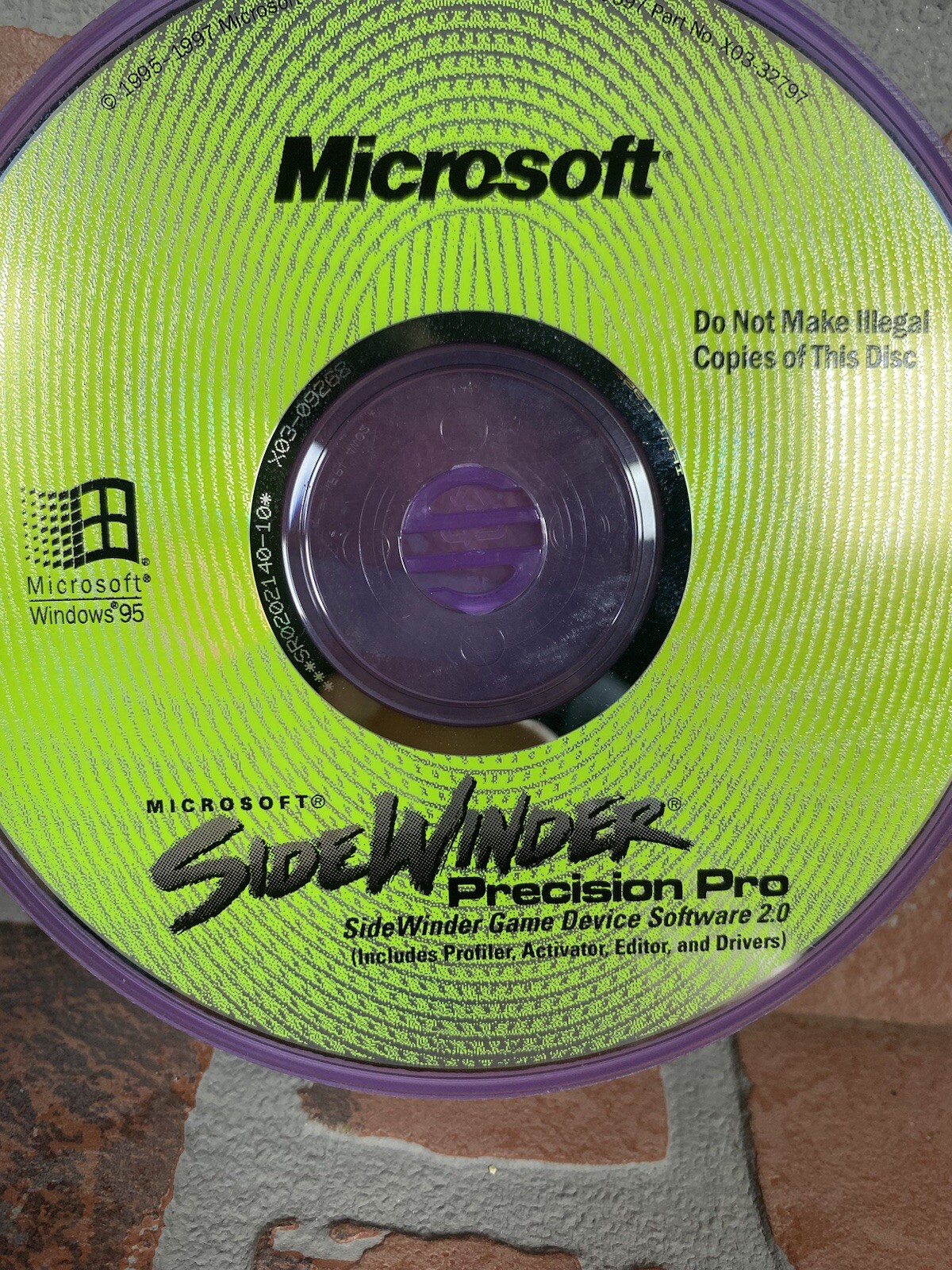 Microsoft SideWinder Precision Pro Game Device Software 2.0 Driver PC CD-ROM