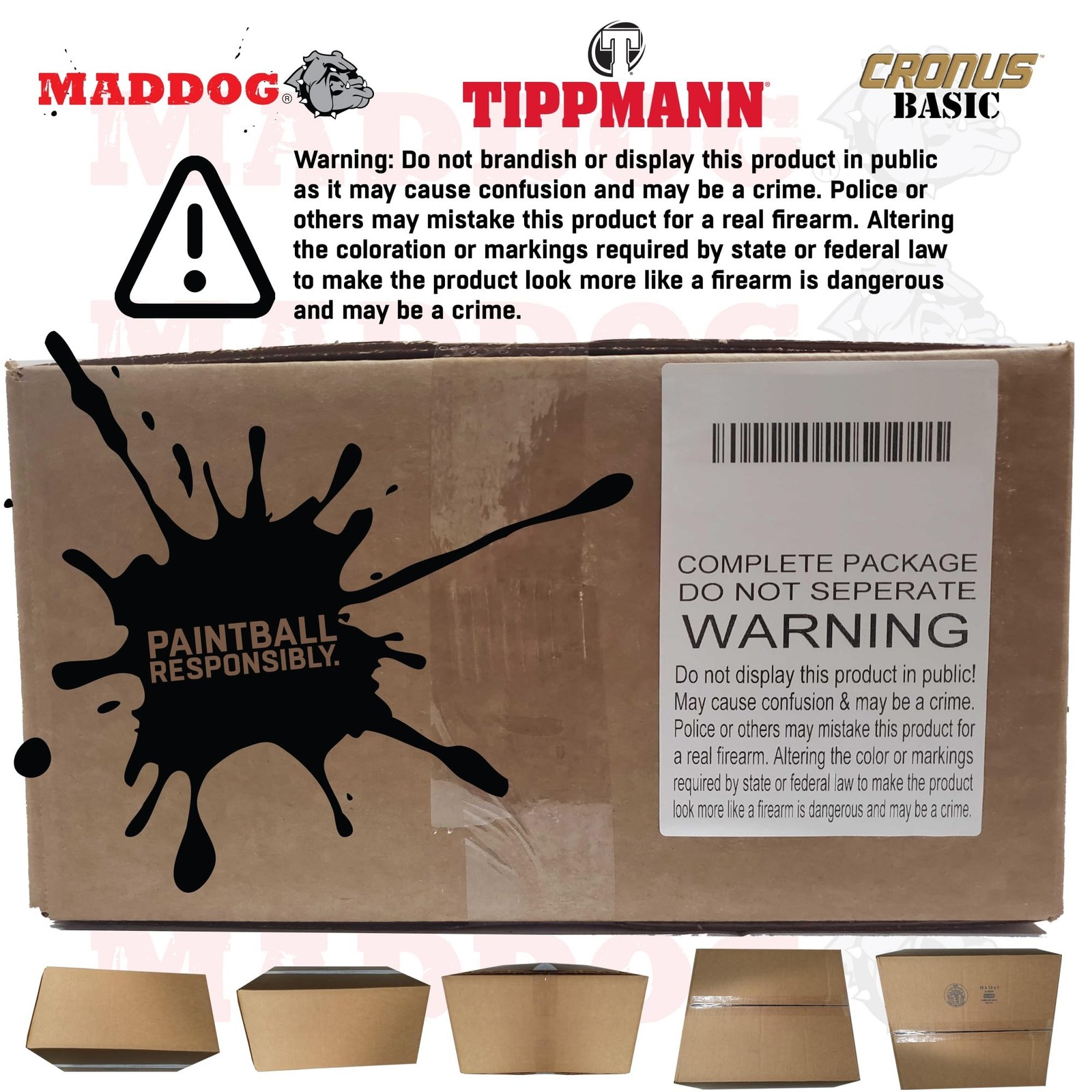 Maddog Tippmann Cronus Basic Paintball Gun Marker and Accessory Starter Packa...