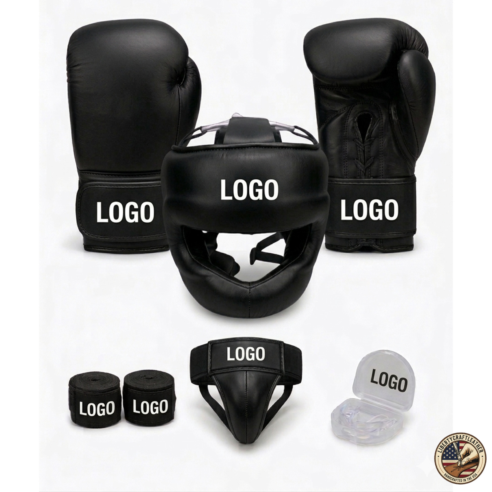 Boxing Gloves Bulk Custom Set 20+ Logo Cowhide Leather Fight Gear USA