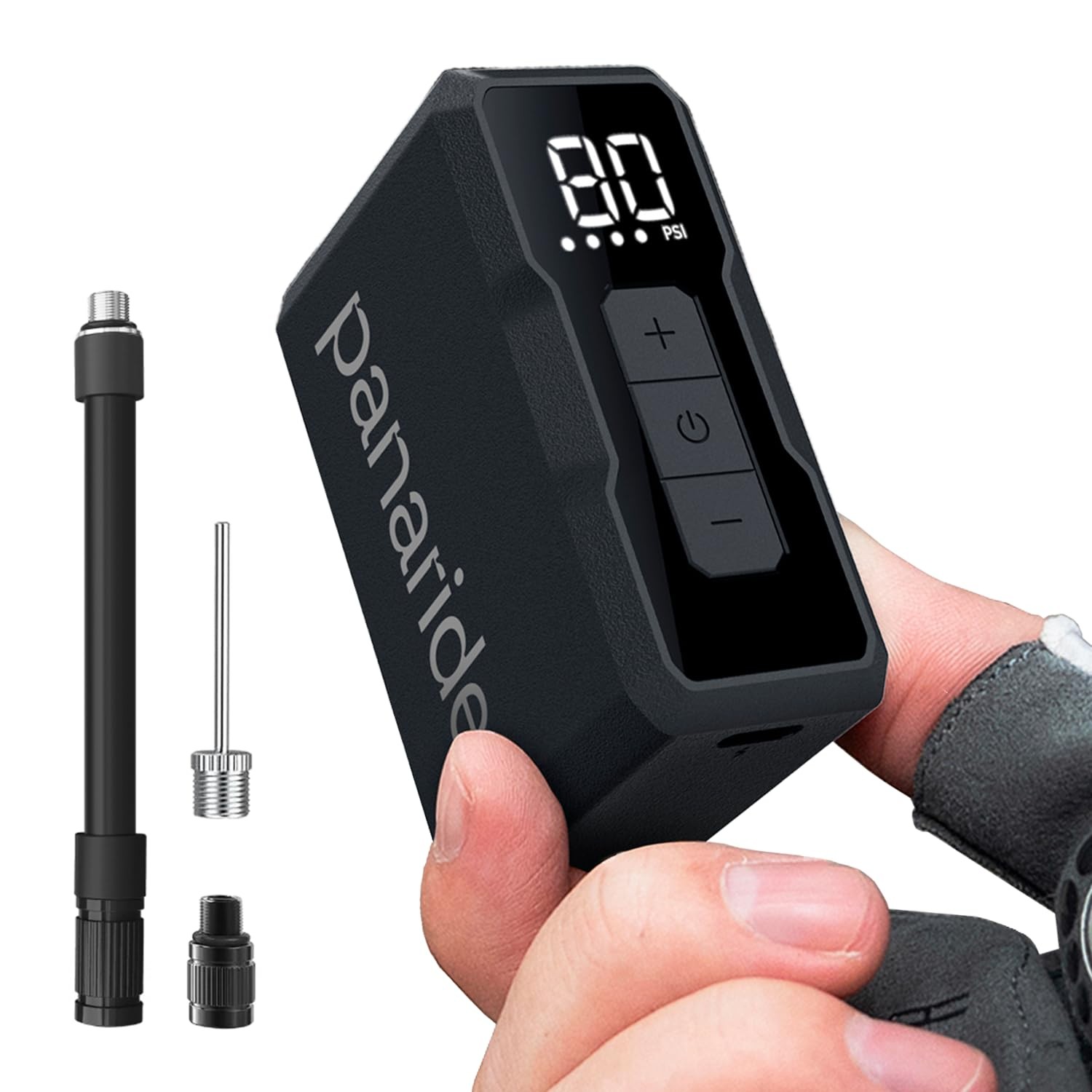 Mini Bike Pump, 120 PSI Electric 120g, Smart Auto-Stop, black