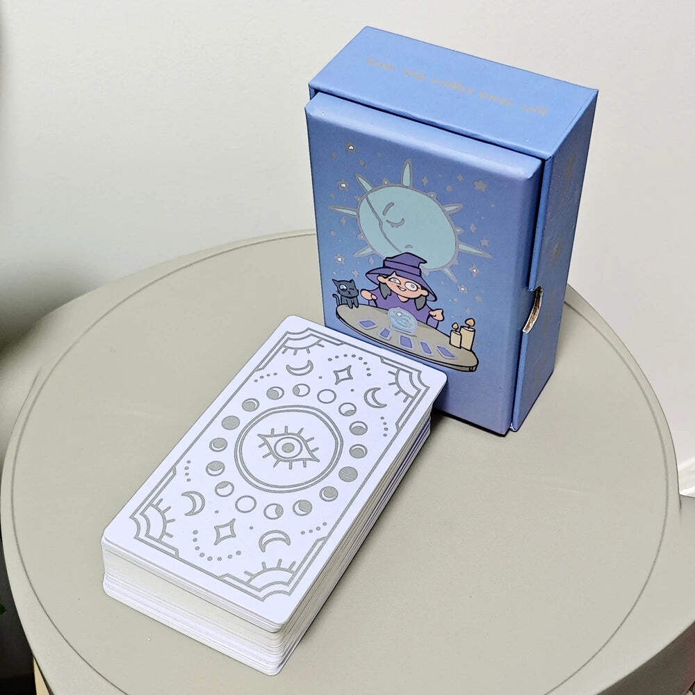 Funny Hand Drawn 78 Card Tarot Deck 350GSM Embossed Cardstock in Rigid Box
