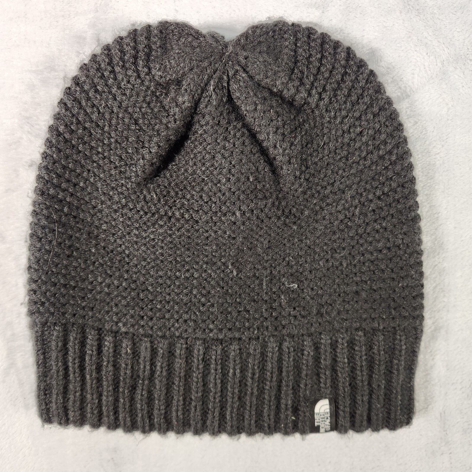 The North Face Beanie Adult One Size Gray Acrylic Knitted Winter Snow Ski Hat