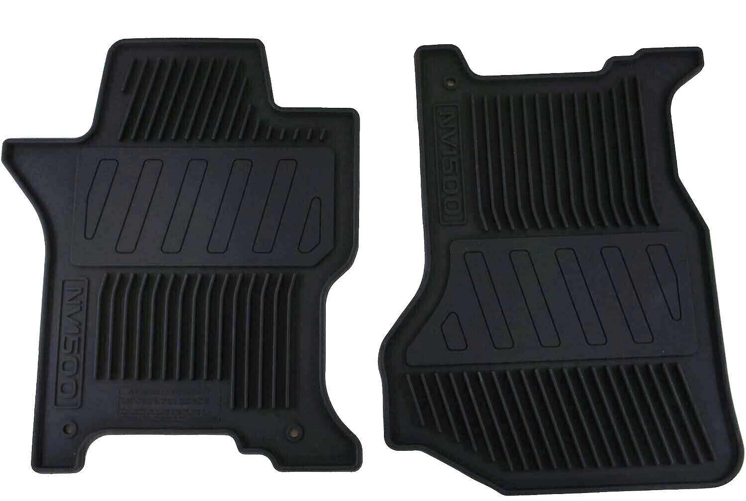 2012-2021 Nissan NV1500 NV 1500 All Season Rubber Floor Mats FRONT ONLY Black