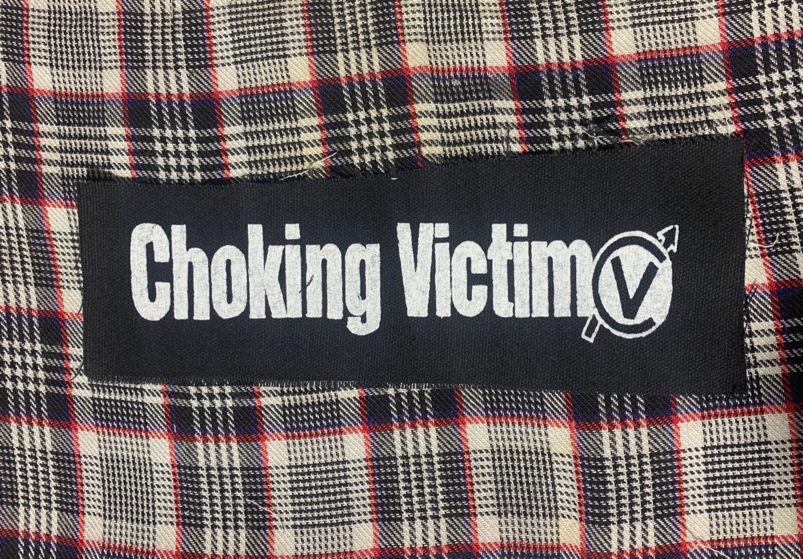 Choking Victim Logo DIY Patch- Punk Crust Black Flag Off Leftover Crack Oi