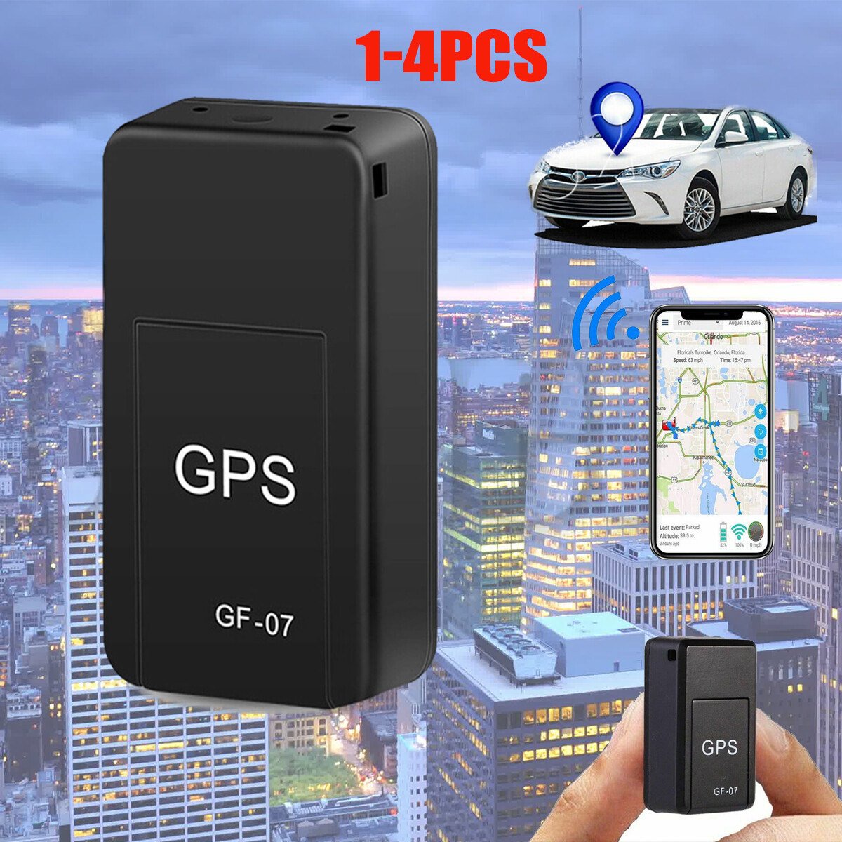 Magnetic Mini GPS Real Time Car Locator Tracker GSM/GPRS Tracking Device GF07