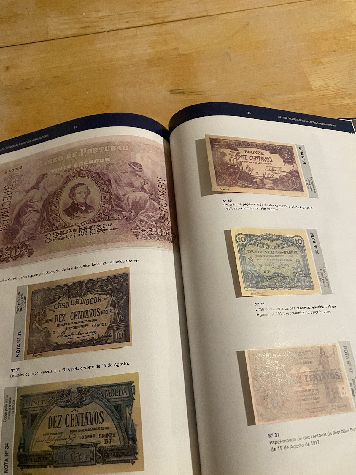 Specimen Banknote Album: Banknote Samples from Portugal