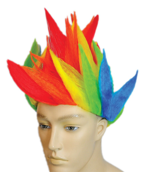 Clown Spike Rainbow Wig - Lacey Wigs