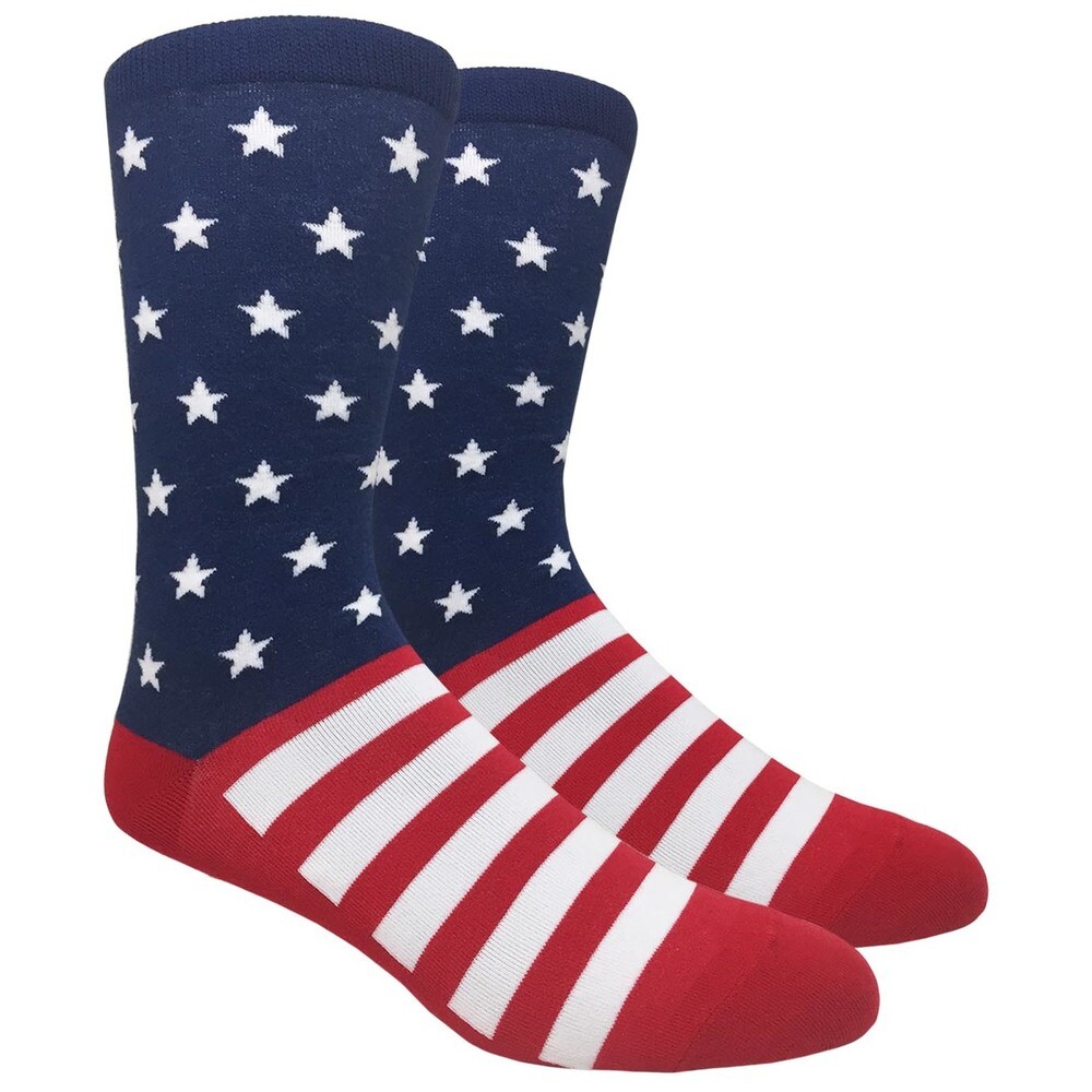 Urban-Peacock Men's Novelty Dress Socks - American Flag / Stars & Stripe, 1 Pair