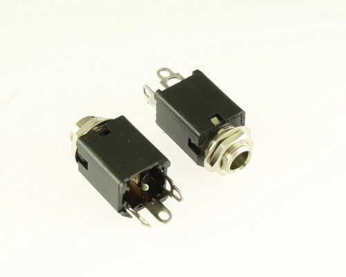 (100pcs) 112A Switchcraft 1/4" Enclosed Phone Jack 2-Conductor Solder Lugs