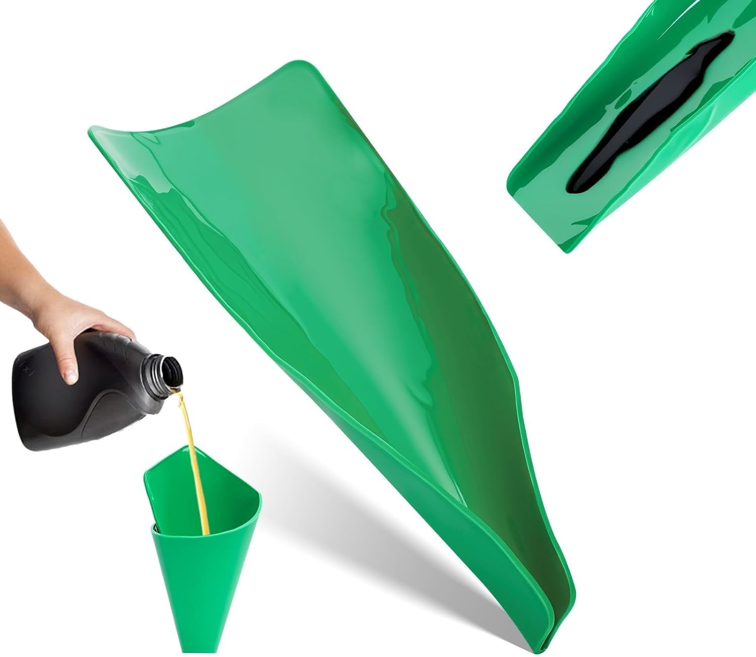 Reusable Flexible Oil Drain Funnel Form a Foldable Bendable Flex for...