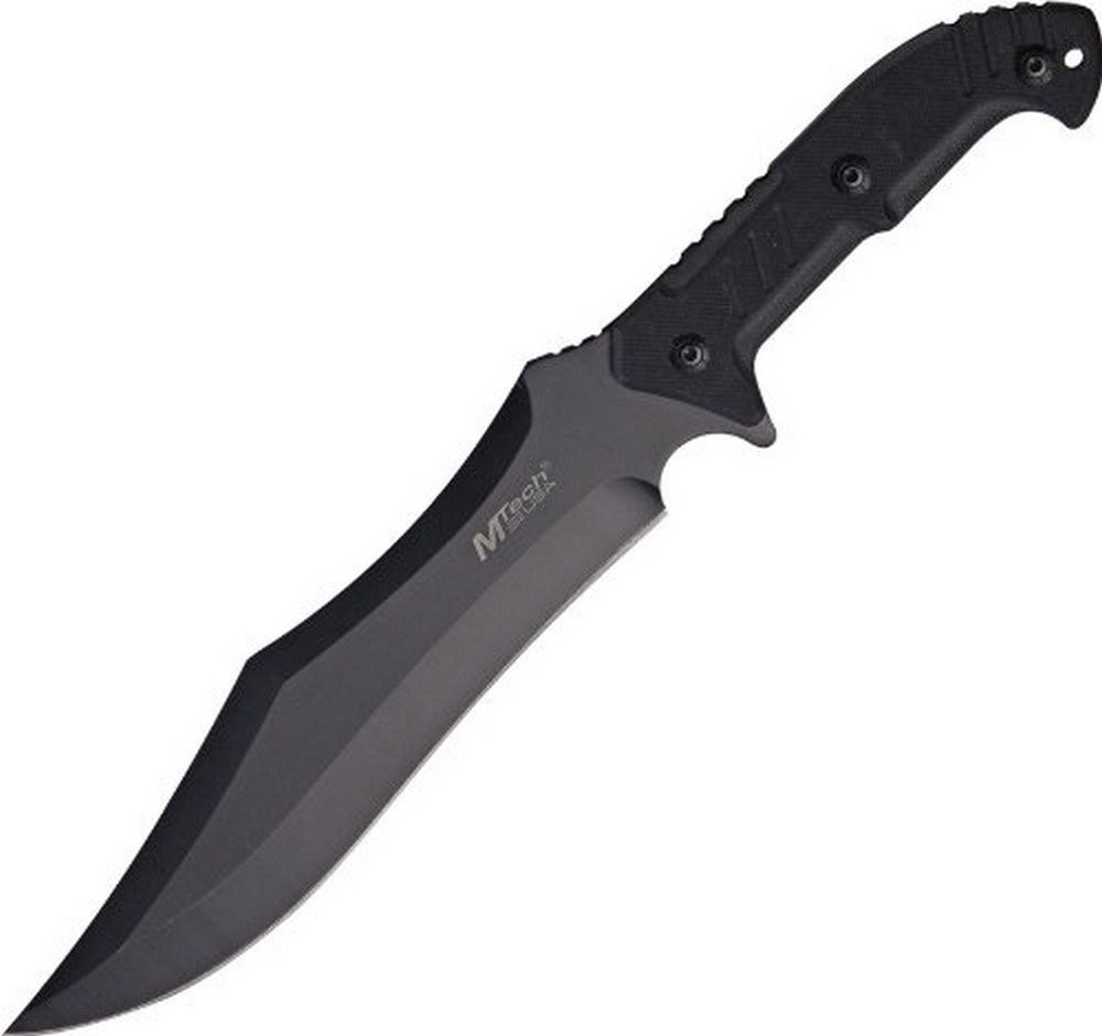 M-Tech Fixed Blade Knife Black 440 Stainless Clip Full Tang Sheath - MT-20-39