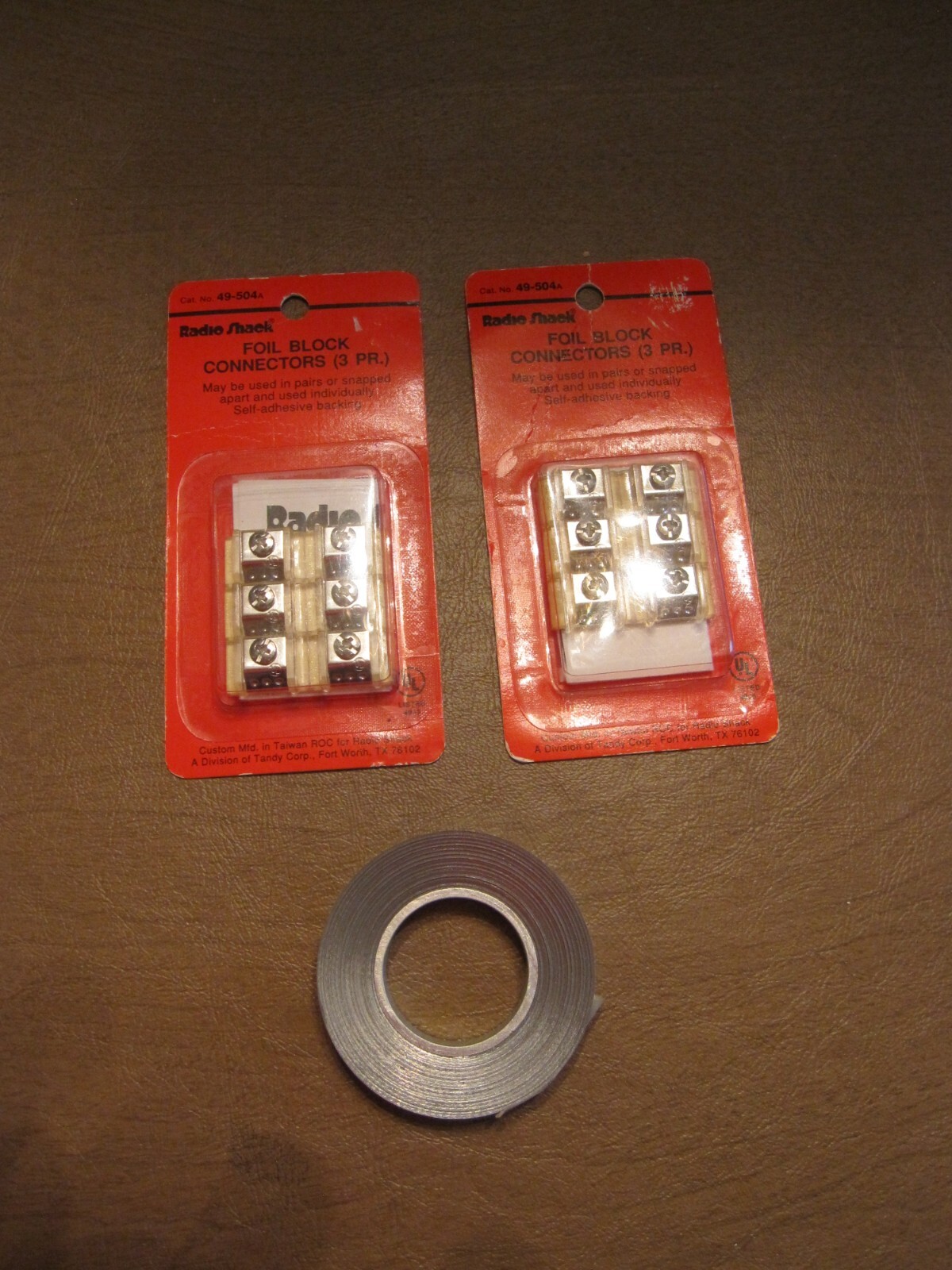 FOIL BLOCK CONNECTORS, NEW, 6 PAIR, PLUS PARTIAL ROLL OF FOIL