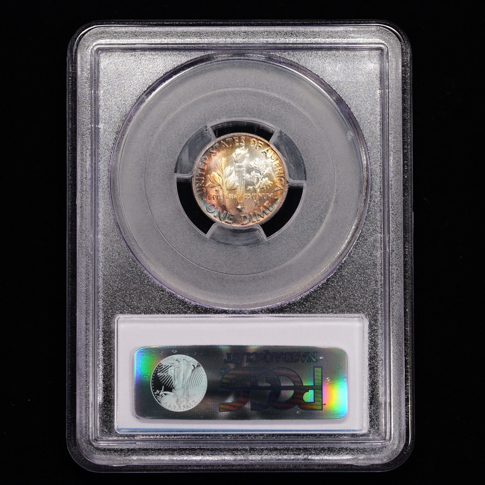 1956 Roosevelt Dime 10c - PCGS GRADED MS67 *RAINBOW*