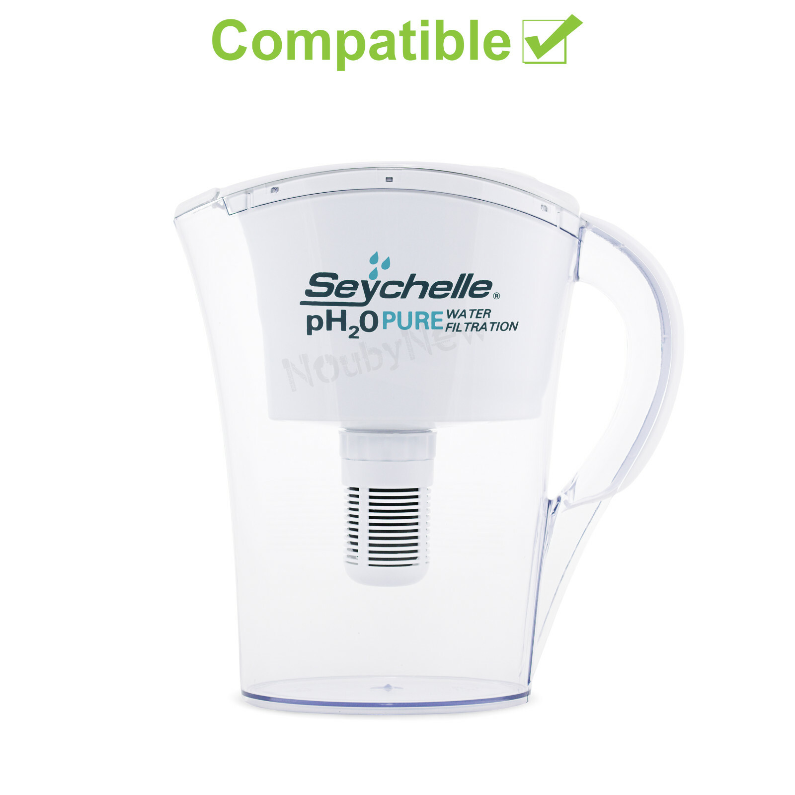 Seychelle pH2O Replacement Filters for pH Alkaline Water Pitcher Filter 2-PACK!!