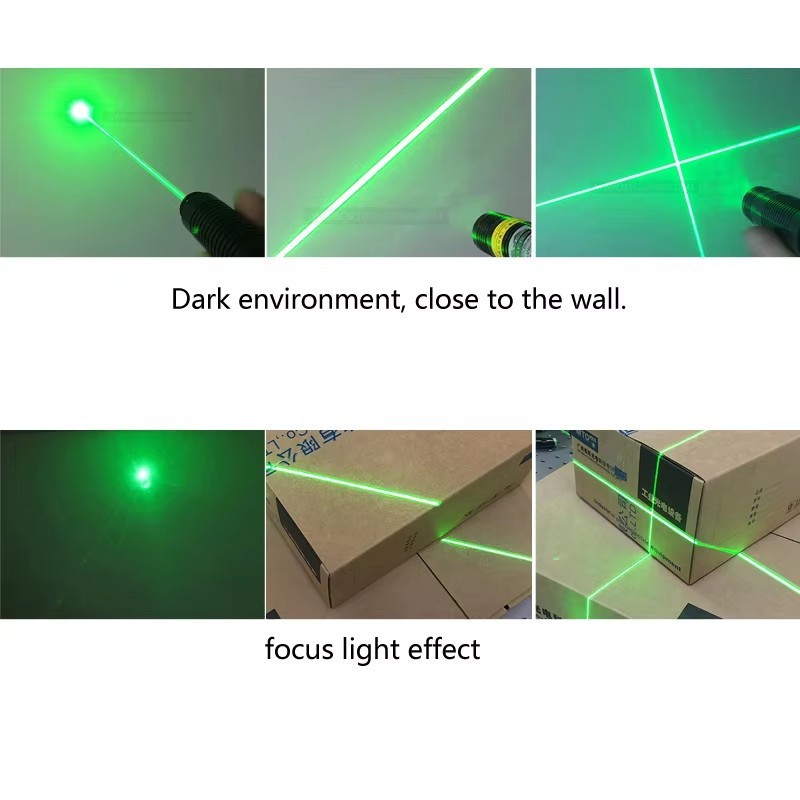 532nm 10/50/100mW Dot Line Cross Green Laser Module Cutting PositioningAlignment
