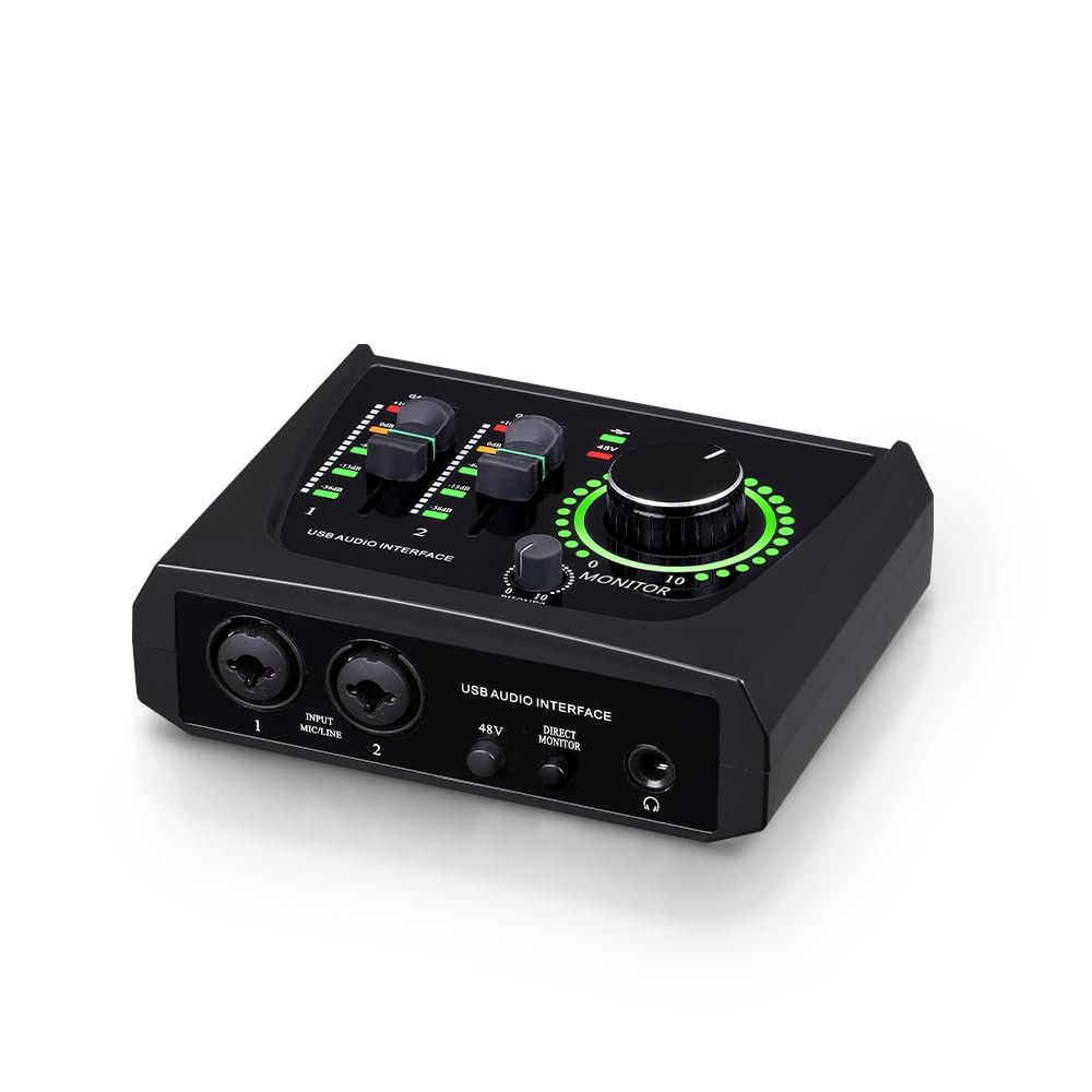 BOMGE mini 2 Channel USB Audio Interface for Recording, Streaming and Podcast...