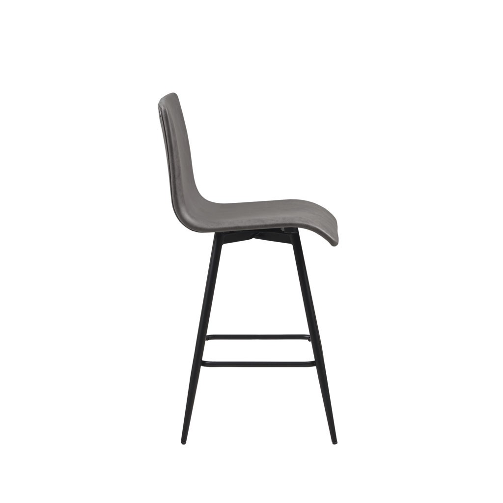 Faux Leather Swivel Counter Stool