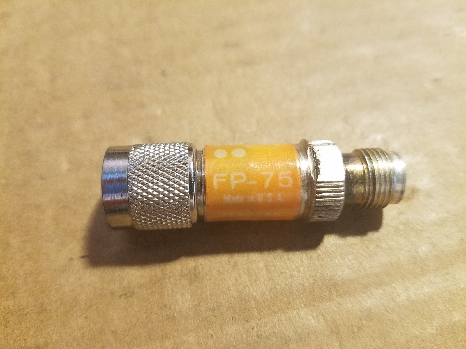 Texscan Corp FP-75 3dB 1GHz RF Microwave Attenuator TNC(m-f) Silver Plated Coax