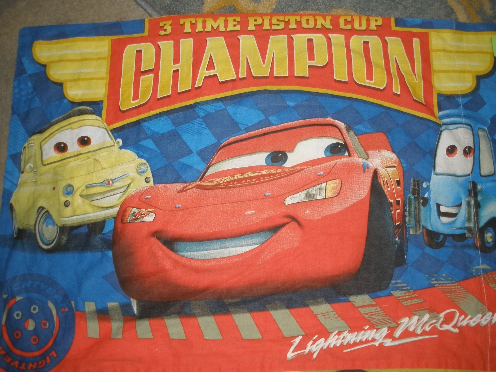 Lightning McQueen Pit Crew 95 Disney Pillowcase