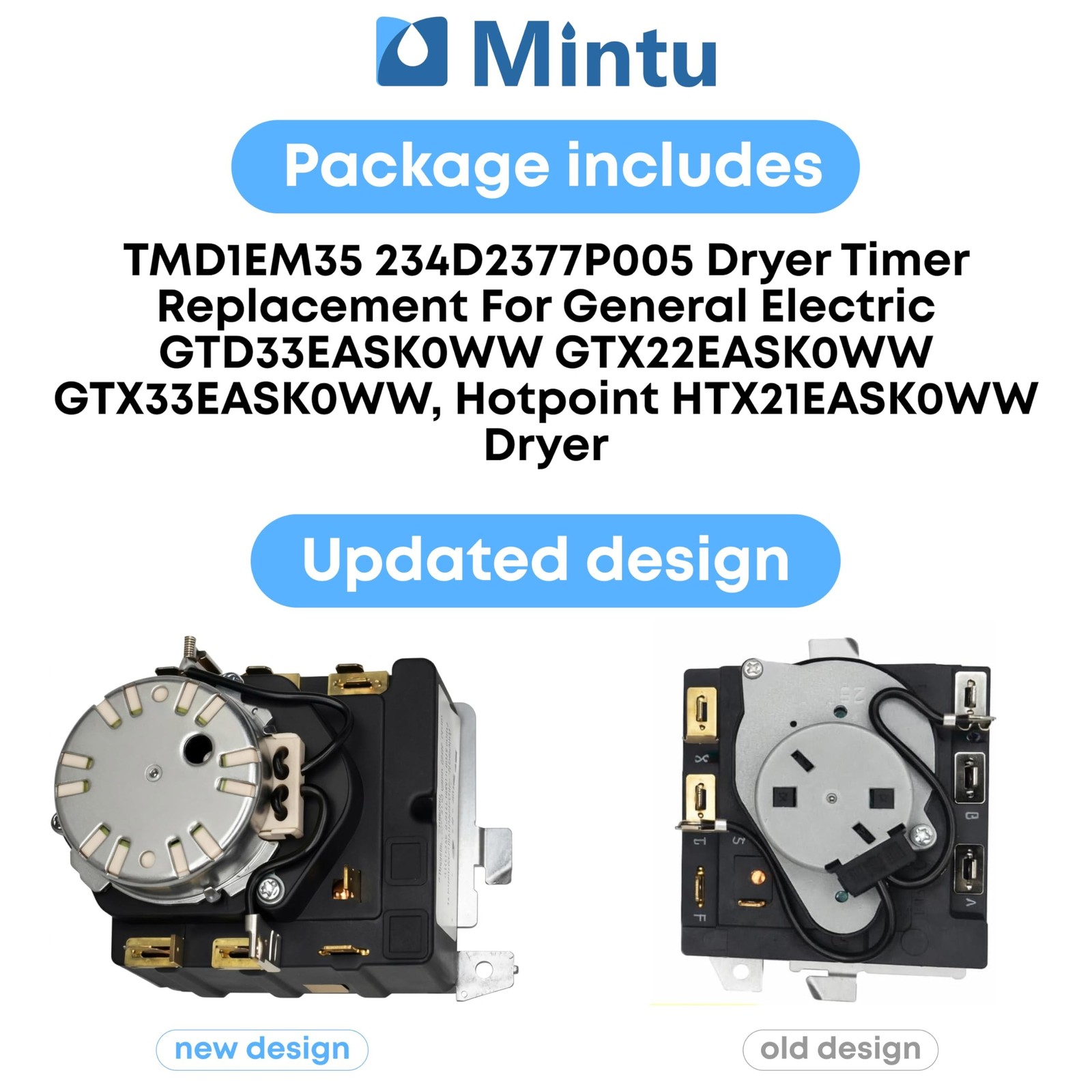 MINTU™ TMD1EM35 234D2377P005 Dryer Timer Replacement For General Electric