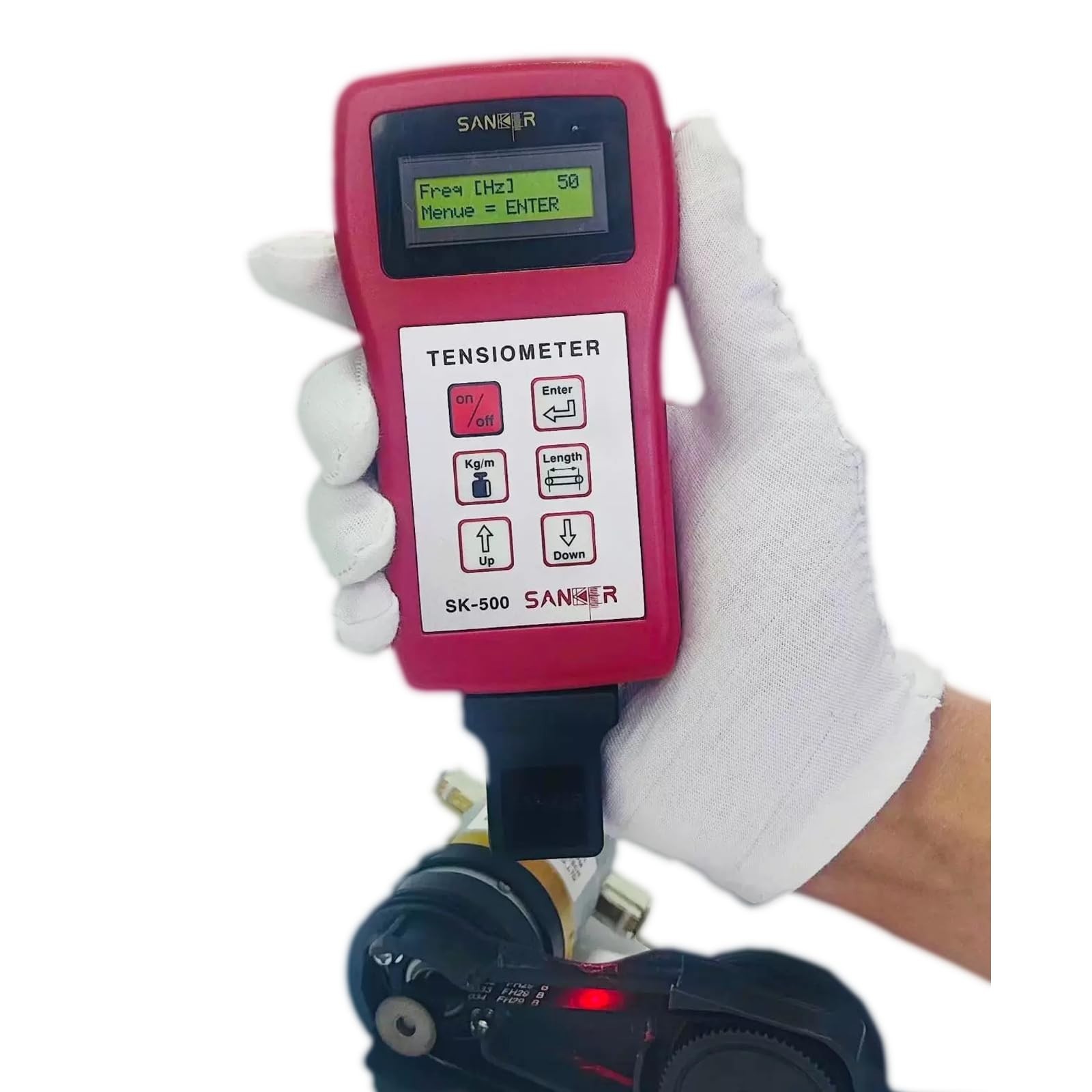 SK-500 Infrared Belt Tension Meter Tester Non-Contact Belt Tension Gauge Tens...