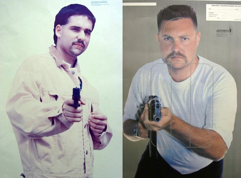 Full Color Photo Realistic Hostile Man with Gun Targets, 22-1/2" x 35"