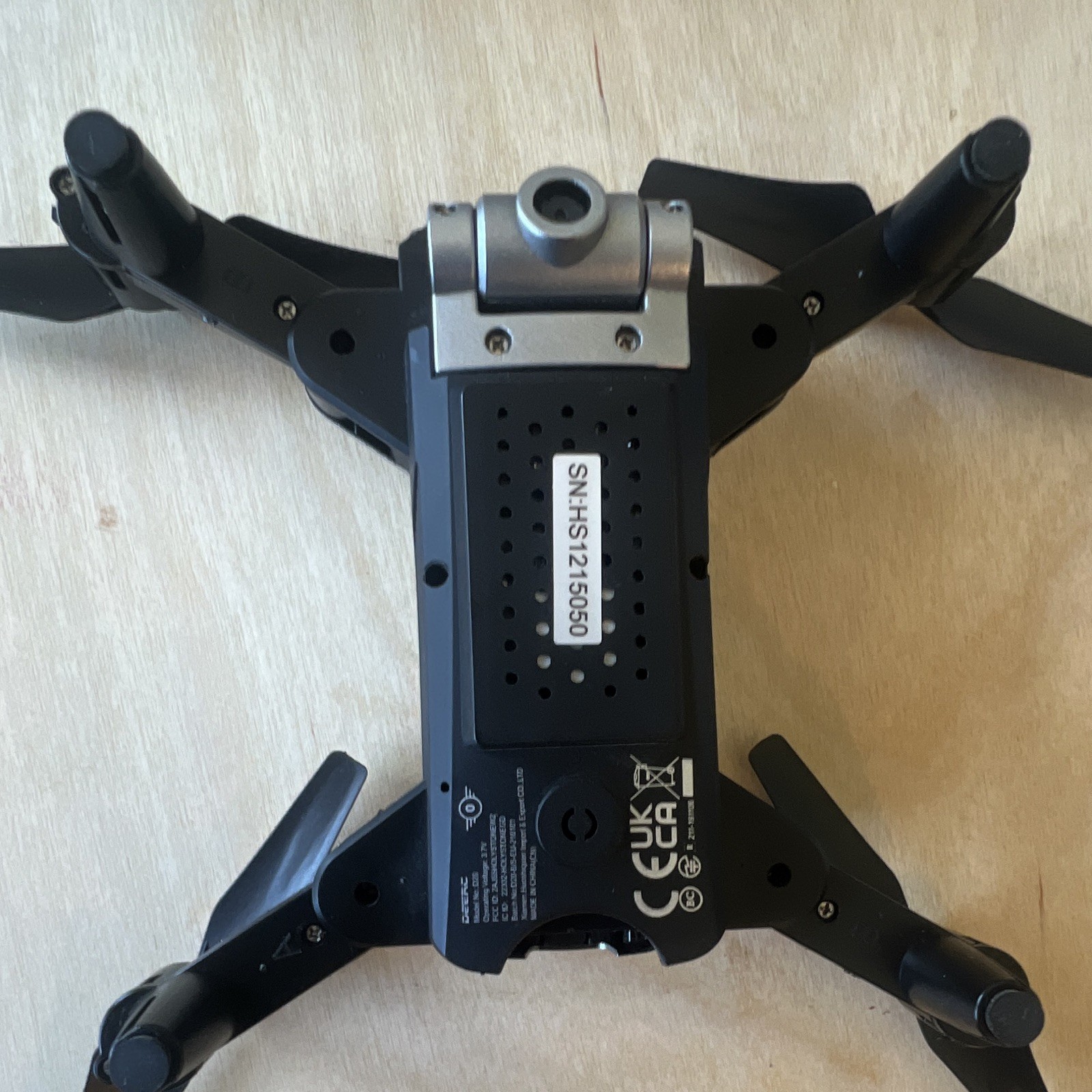 DEERC D20 Foldable Mini Quadcopter Drone Silver HD Camera 360° Flip
